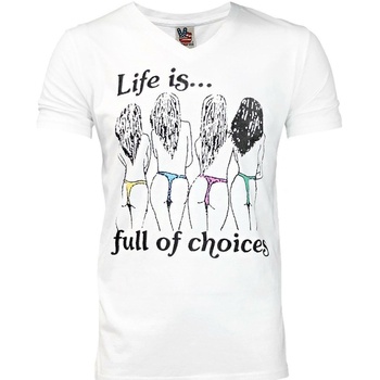Abbigliamento Uomo T-shirts a maniche lunghe Junk Food Life Is Full Of Choices Bianco