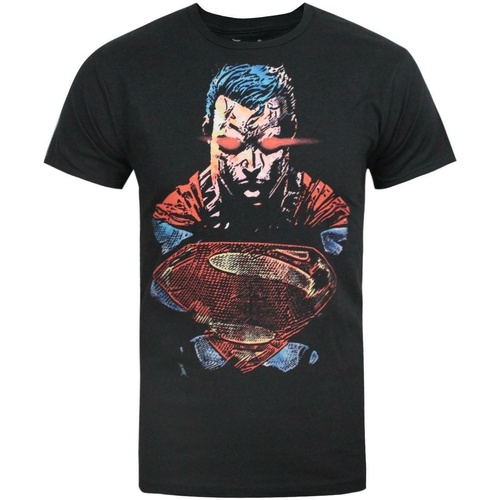 Abbigliamento Uomo T-shirts a maniche lunghe Jack Of All Trades Man Of Steel Heat Vision Nero