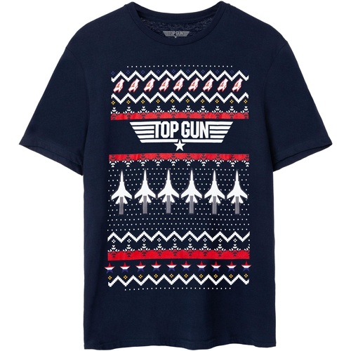 Abbigliamento Uomo T-shirts a maniche lunghe Top Gun NS7699 Blu