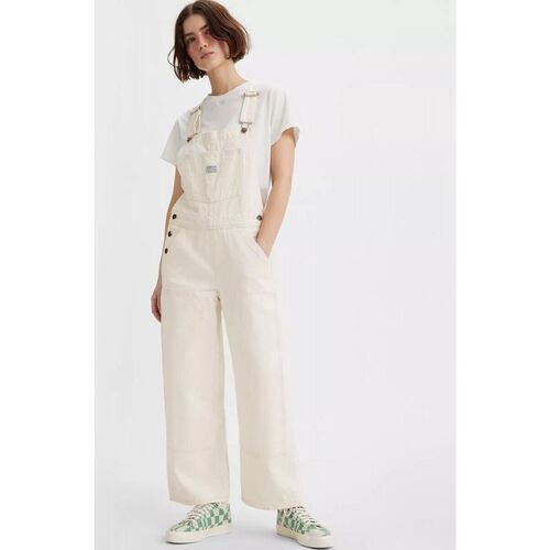 Abbigliamento Donna Tuta jumpsuit / Salopette Levi's A6079 0001 - BAGGY WORK-BARELI Bianco