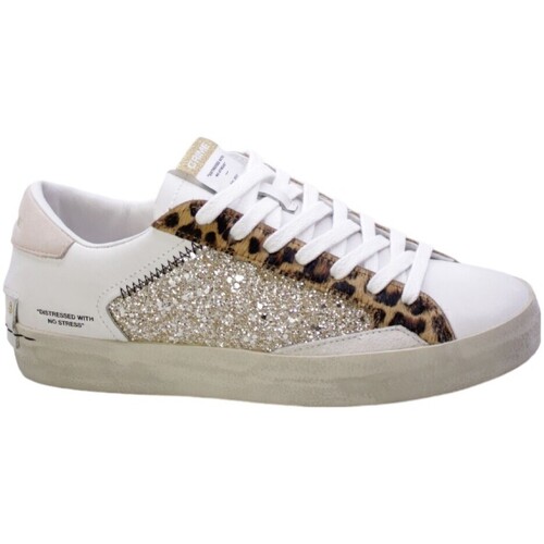 Scarpe Donna Sneakers basse Crime London Sneakers Donna Bianco Glitter Distressed 27005pp6 Bianco