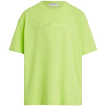 Abbigliamento Bambino T-shirts a maniche lunghe Calvin Klein Jeans IB0IB02030 Verde