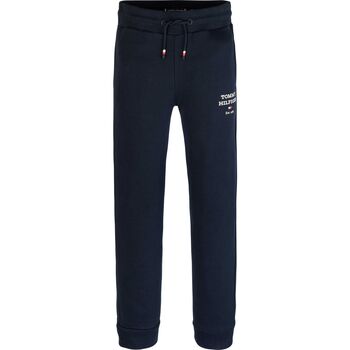 Abbigliamento Bambino Pantaloni da tuta Tommy Hilfiger Pantaloni joggers con lacci iconici KB0KB08697 Blu