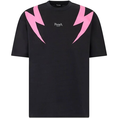 Abbigliamento Uomo T-shirt maniche corte Phobia PH00654 Nero