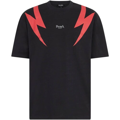 Abbigliamento Uomo T-shirt maniche corte Phobia PH00653 Nero