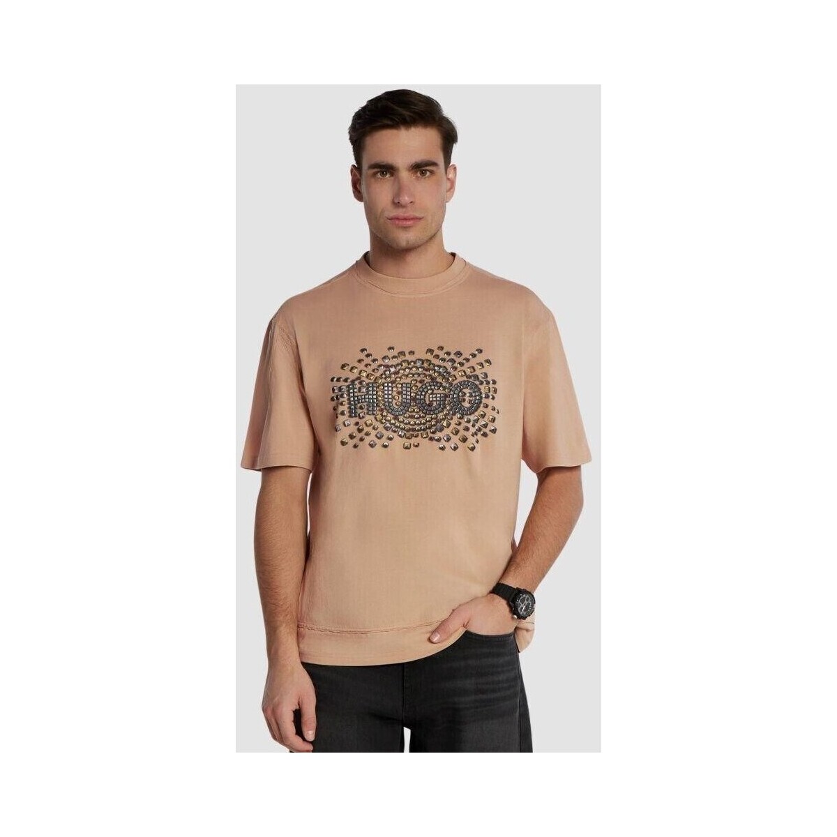 Abbigliamento Uomo T-shirt maniche corte BOSS 50504534 DUNIC Beige