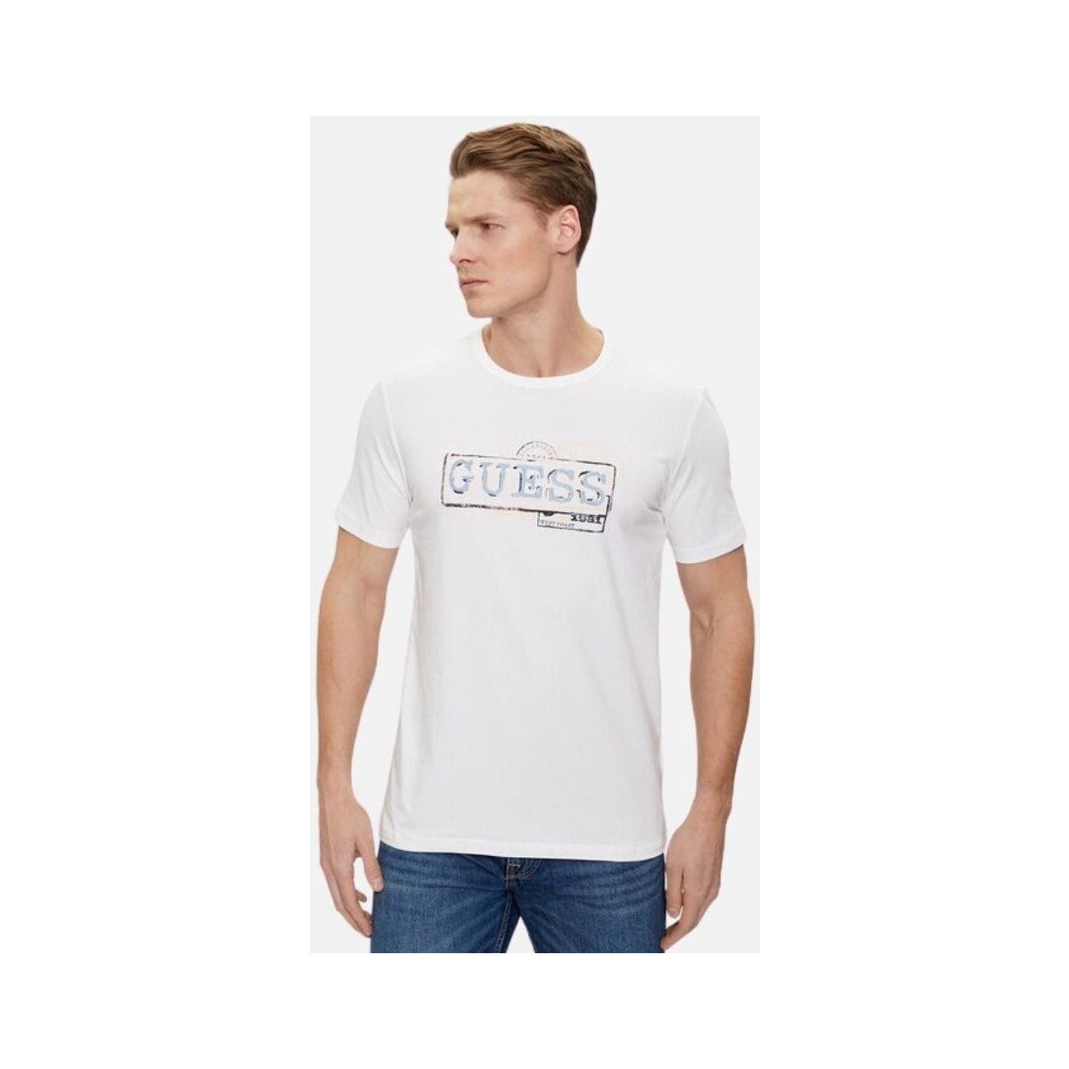 Abbigliamento Uomo T-shirt maniche corte Guess M4GI26 J1314 Bianco