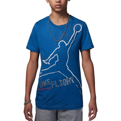 Abbigliamento Bambino T-shirt maniche corte Nike 95D006 Blu