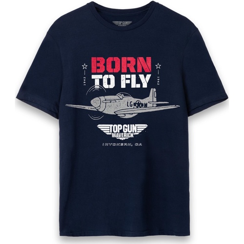 Abbigliamento Uomo T-shirts a maniche lunghe Top Gun: Maverick Born To Fly Blu