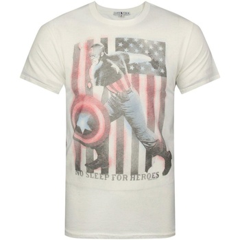 Abbigliamento Uomo T-shirts a maniche lunghe Junk Food No Sleep For Heroes Bianco