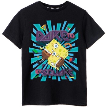 Abbigliamento Bambino T-shirt & Polo Spongebob Squarepants Dare To Be Square Nero