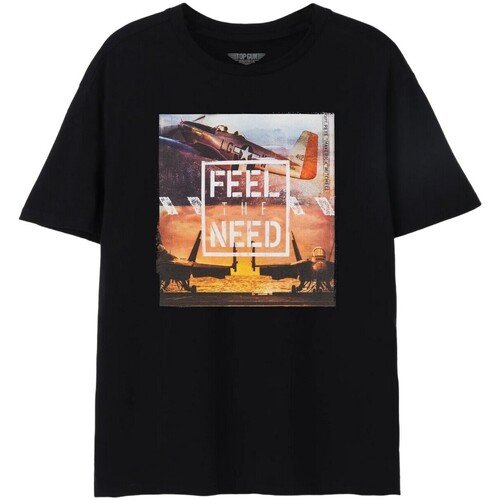 Abbigliamento Uomo T-shirts a maniche lunghe Top Gun: Maverick Feel The Need Nero