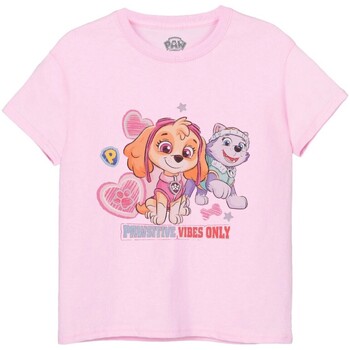 Abbigliamento Bambina T-shirts a maniche lunghe Paw Patrol Pawsitive Vibes Only Rosso