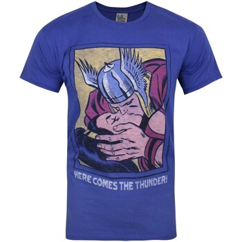 Abbigliamento Uomo T-shirts a maniche lunghe Junk Food Here Comes The Thunder Blu