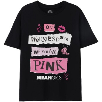 Abbigliamento Donna T-shirts a maniche lunghe Mean Girls Pink Wednesdays Nero