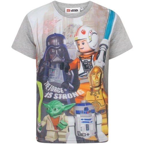 Abbigliamento Unisex bambino T-shirt maniche corte Lego Star Wars The Force Is Strong Grigio