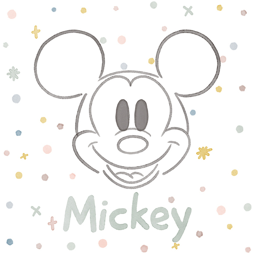 Casa Poster Mickey Mouse And Friends 40 cm x 40 cm PM7182 Bianco