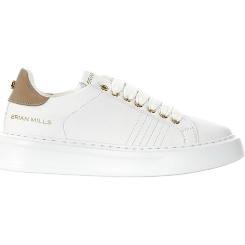 Scarpe Donna Running / Trail Brian Mills Sneakers con logo e borchia Bianco