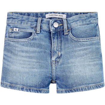 Abbigliamento Bambina Shorts / Bermuda Calvin Klein Jeans MR SLIM AUTH MID BLUE DENIM SHORTS Blu