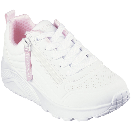 Scarpe Bambina Sneakers Skechers UNO LITE EASY ZIP Bianco