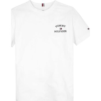 Abbigliamento Bambino T-shirt maniche corte Tommy Hilfiger T-shirt con logo KB0KB08807 Bianco