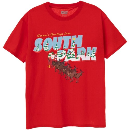 Abbigliamento Uomo T-shirts a maniche lunghe South Park Season's Greetings Rosso