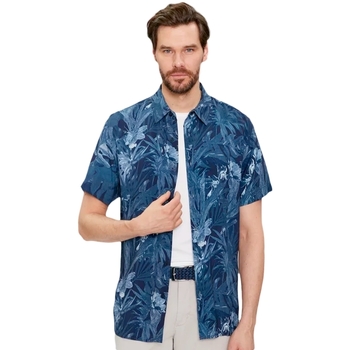 Abbigliamento Uomo T-shirt maniche corte Guess floral Blu