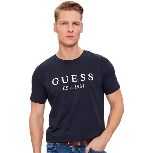 Abbigliamento Uomo T-shirt maniche corte Guess EST 1981 Blu