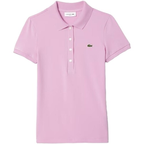 Abbigliamento Donna T-shirt & Polo Lacoste T-Shirt e Polo Donna  DF3443 IXV Rosa Rosa