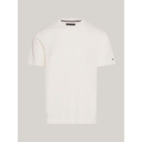 Abbigliamento Uomo T-shirt & Polo Tommy Hilfiger MW0MW31526 MERCERIZED TEE-YBR WHITE Bianco