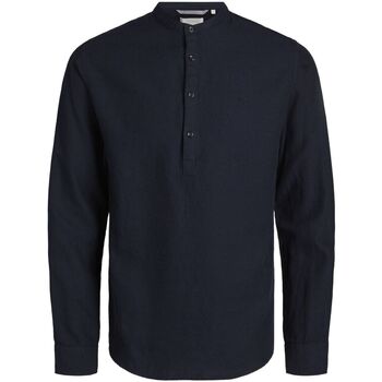 Abbigliamento Uomo Camicie maniche lunghe Jack & Jones 12251025 MAZE-NIGHT SKY Blu
