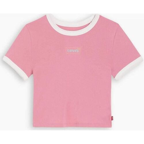 Abbigliamento Donna T-shirt & Polo Levi's A3523 0065 - GRAPHIC RINGER MINI-TAMELESS ROSE Rosa