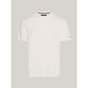 Abbigliamento Uomo T-shirt & Polo Tommy Hilfiger MW0MW31526 MERCERIZED TEE-YBR WHITE Bianco