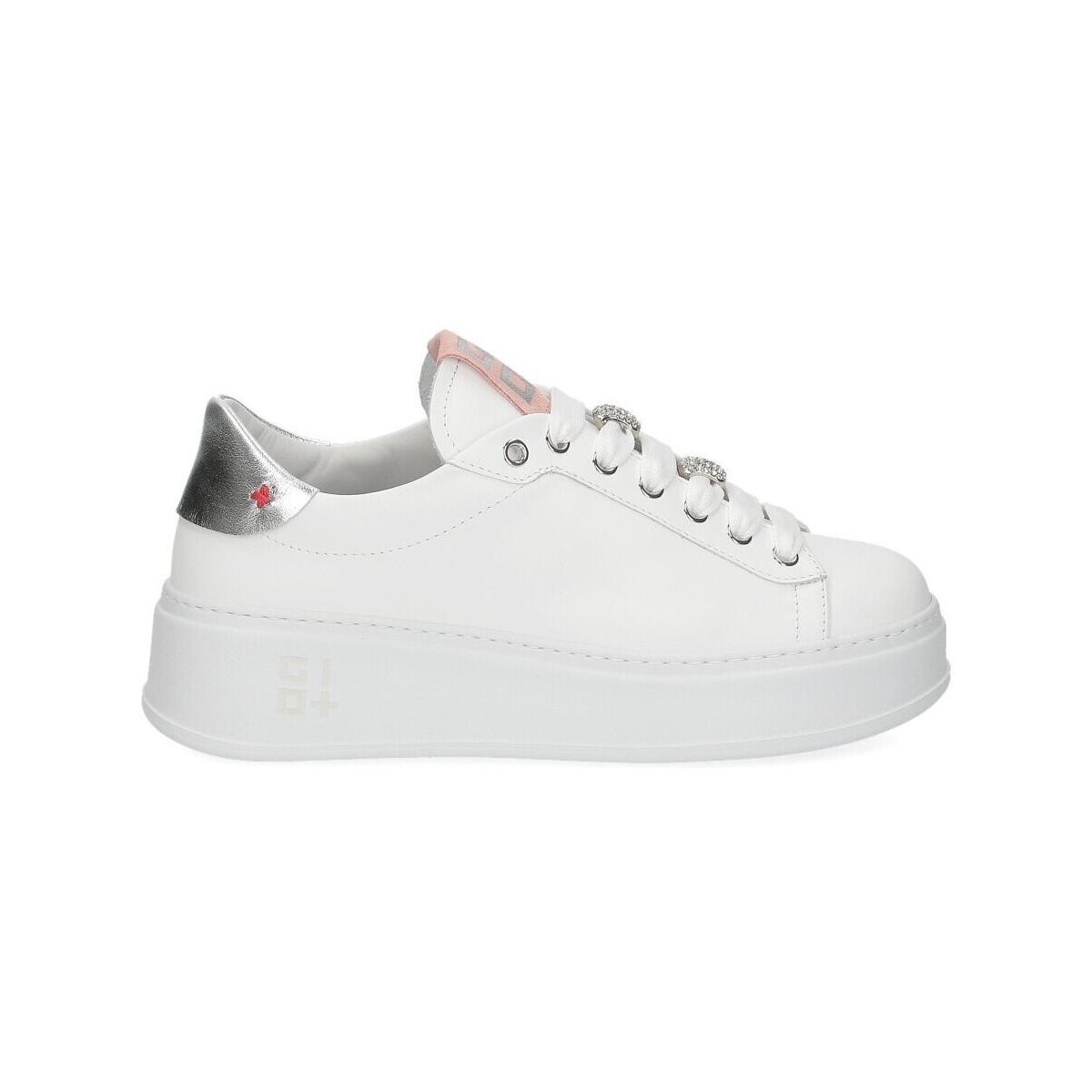 Scarpe Donna Sneakers Gio + Gio+ PIA130A combi farfalla bianco argento Bianco