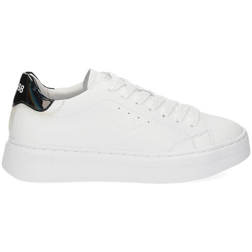 Scarpe Donna Sneakers Sun68 Grace leather Z34226 bianco nero Bianco