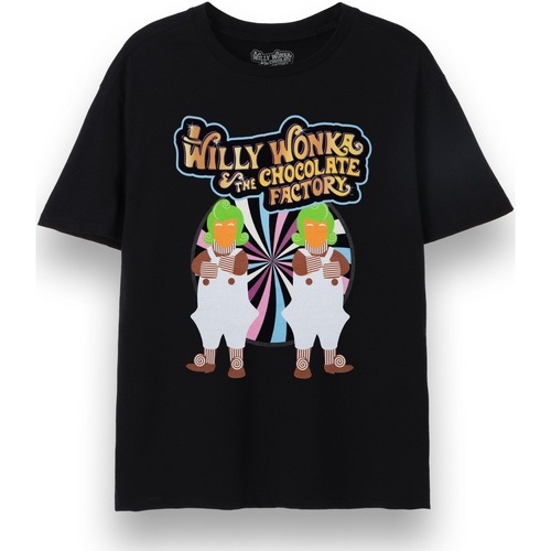 Abbigliamento Uomo T-shirt maniche corte Willy Wonka & The Chocolate Fact NS7798 Nero