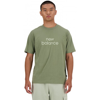 Abbigliamento Uomo T-shirt & Polo New Balance Sport essentials linear t-shirt Verde