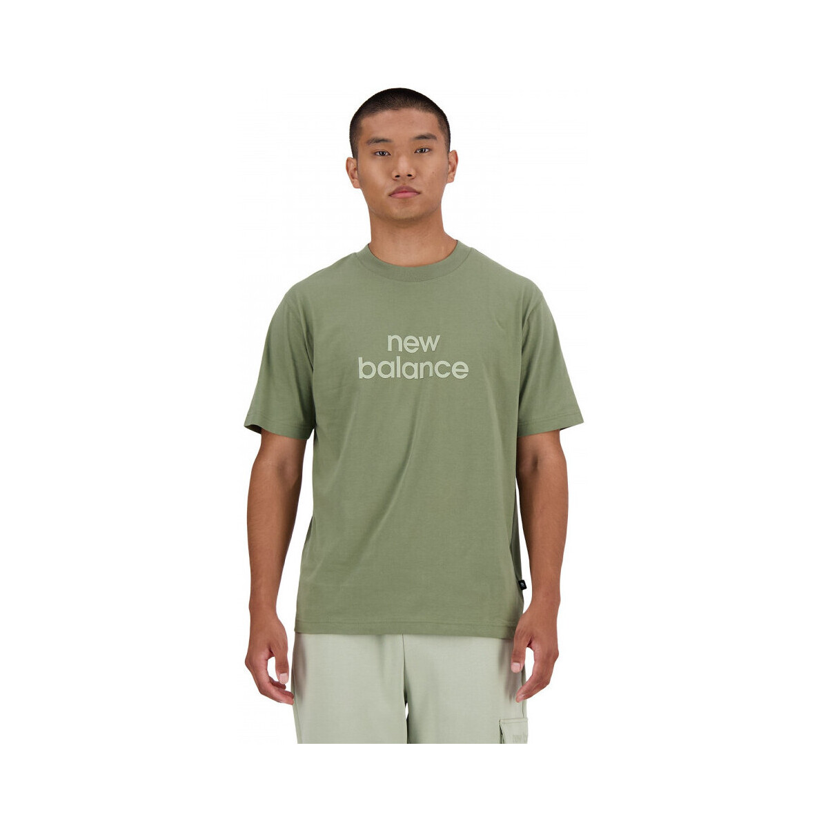 Abbigliamento Uomo T-shirt & Polo New Balance Sport essentials linear t-shirt Verde