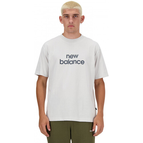 Abbigliamento Uomo T-shirt & Polo New Balance Sport essentials linear t-shirt Bianco
