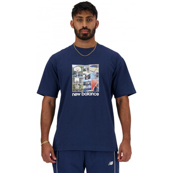 Abbigliamento Uomo T-shirt & Polo New Balance Hoops graphic t-shirt Blu