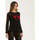 Abbigliamento Donna T-shirts a maniche lunghe Moschino maglia nera in rete Nero