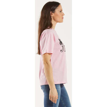 Moschino t-shirt rosa con logo Rosa