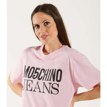 Moschino t-shirt rosa con logo Rosa