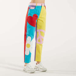 Abbigliamento Donna Pantaloni da tuta Moschino pantalone stampa multicolor Multicolore