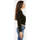 Abbigliamento Donna T-shirts a maniche lunghe Moschino felpa nera con stampa Nero