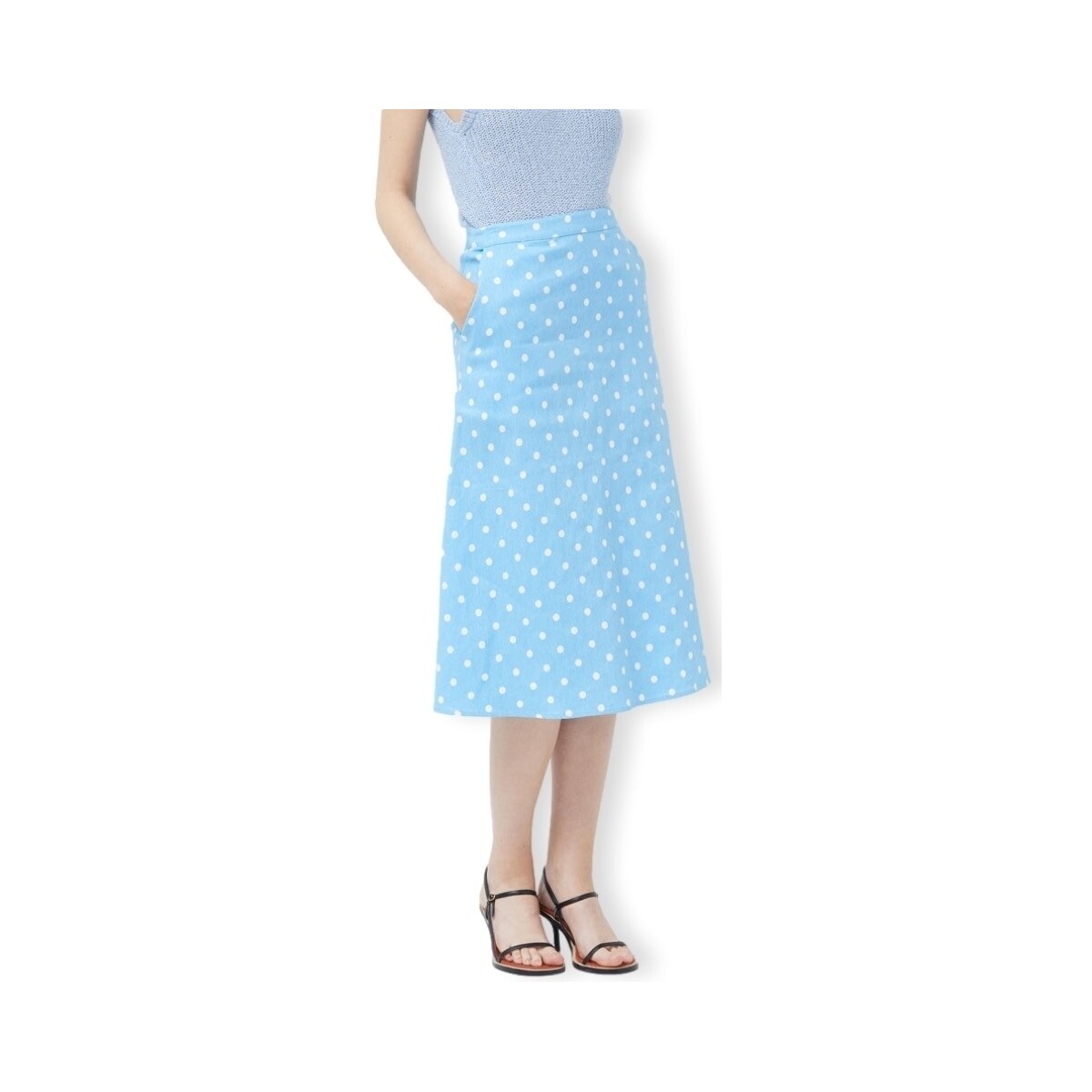 Abbigliamento Donna Gonne Compania Fantastica COMPAÑIA FANTÁSTICA Skirt 11021 - Polka Dots Blu