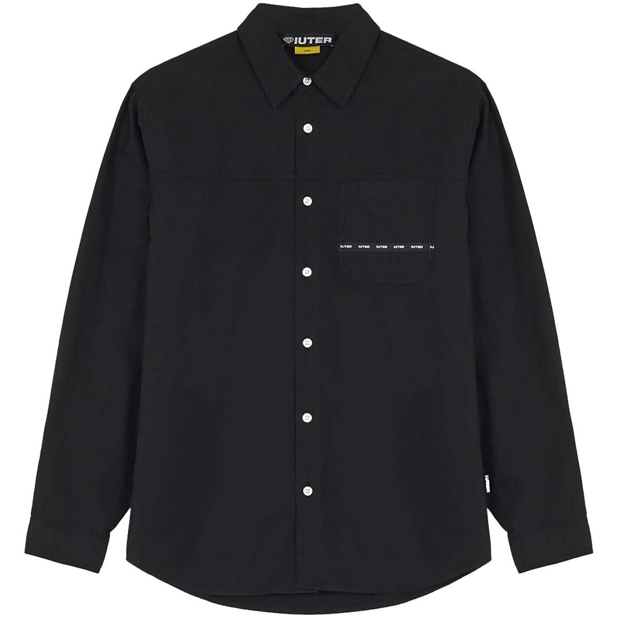 Abbigliamento Uomo Camicie maniche lunghe Iuter Seam L/S Shirt Nero