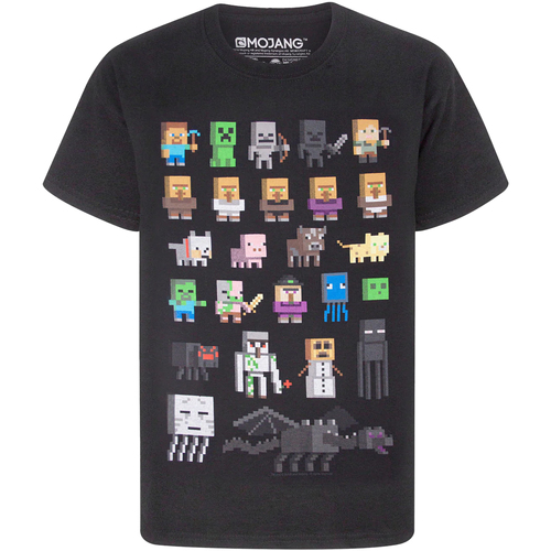 Abbigliamento Unisex bambino T-shirt maniche corte Minecraft NS7651 Nero