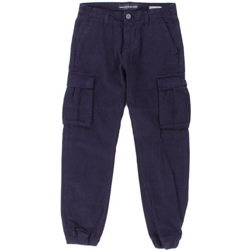 Abbigliamento Bambino Pantalone Cargo Guess L3YB04WE1L0 Blu