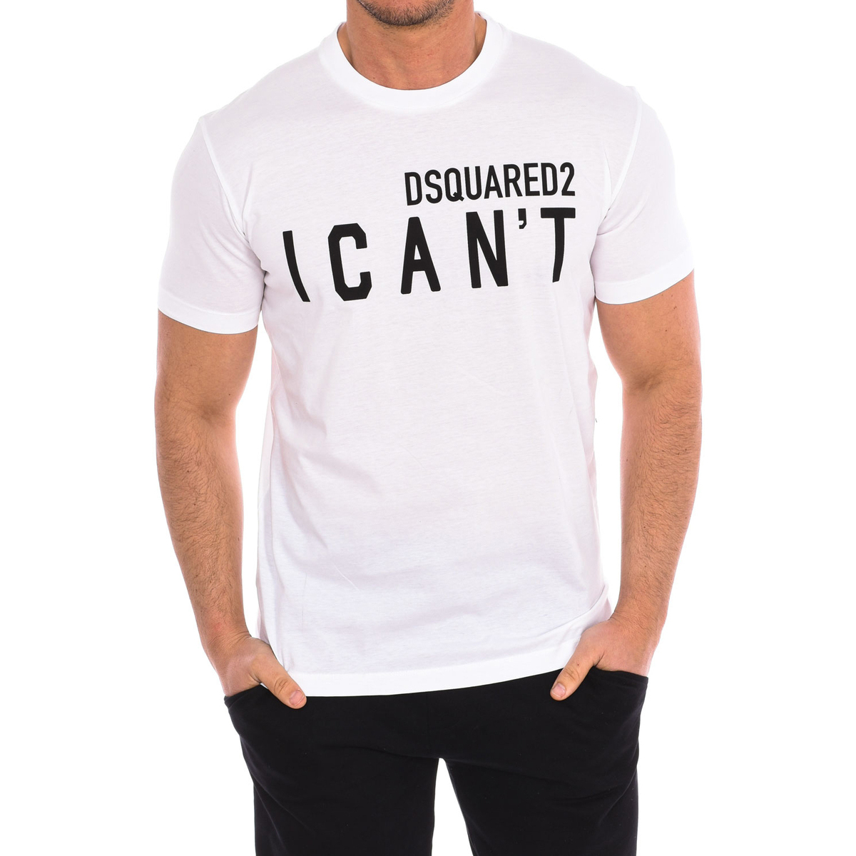 Abbigliamento Uomo T-shirt maniche corte Dsquared S74GD0859-S23009-100 Bianco